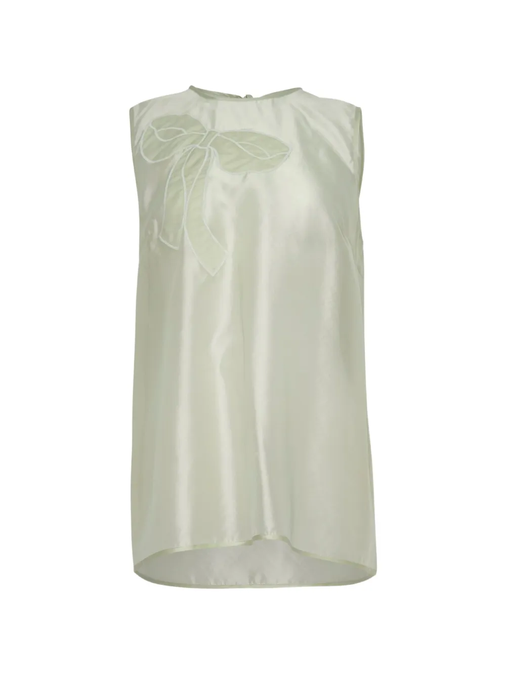 Cecilie Bahnsen Alba organza top - Verde