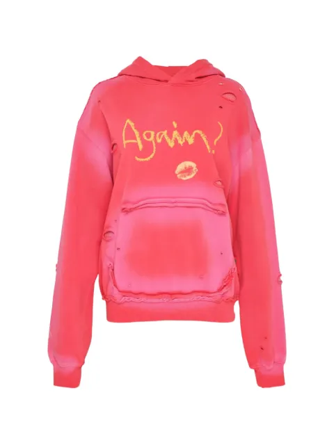 Andersson Bell hoodie con efecto envejecido