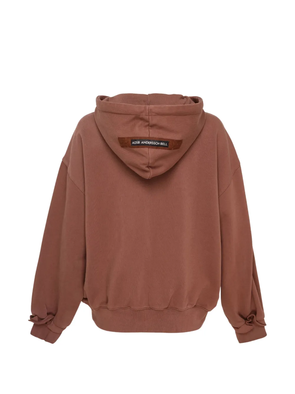 Andersson Bell Gerafelde hoodie met studs Bruin