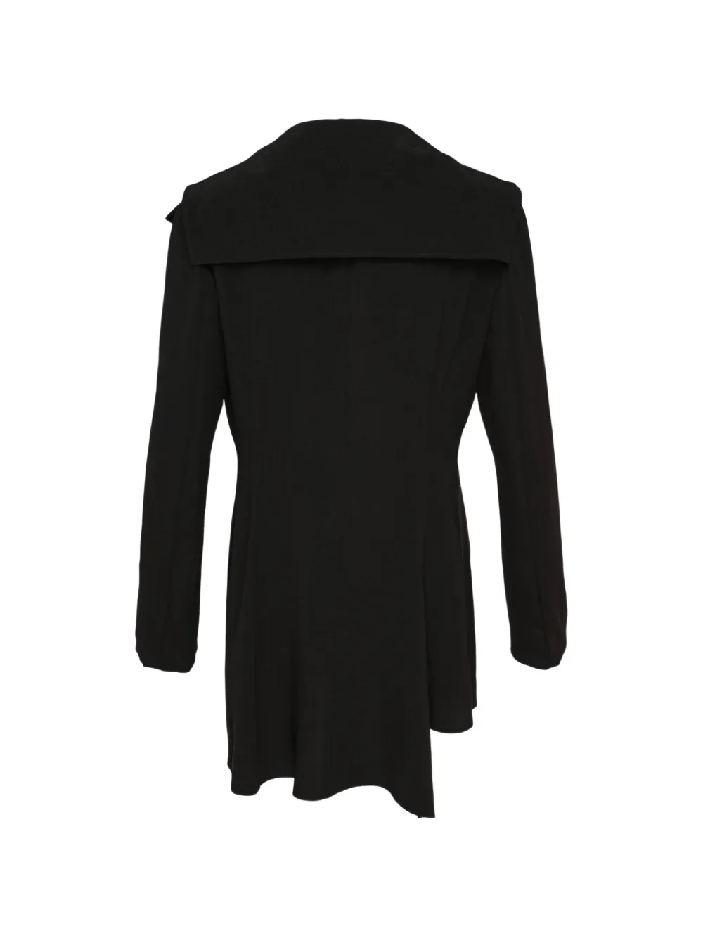 Yohji Yamamoto asymmetric sailor-collar jacket Zwart