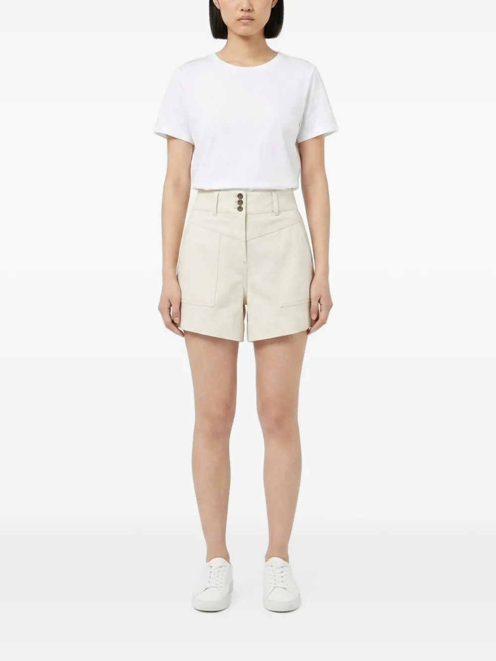 Self-Portrait Shorts met knoopdetail Wit