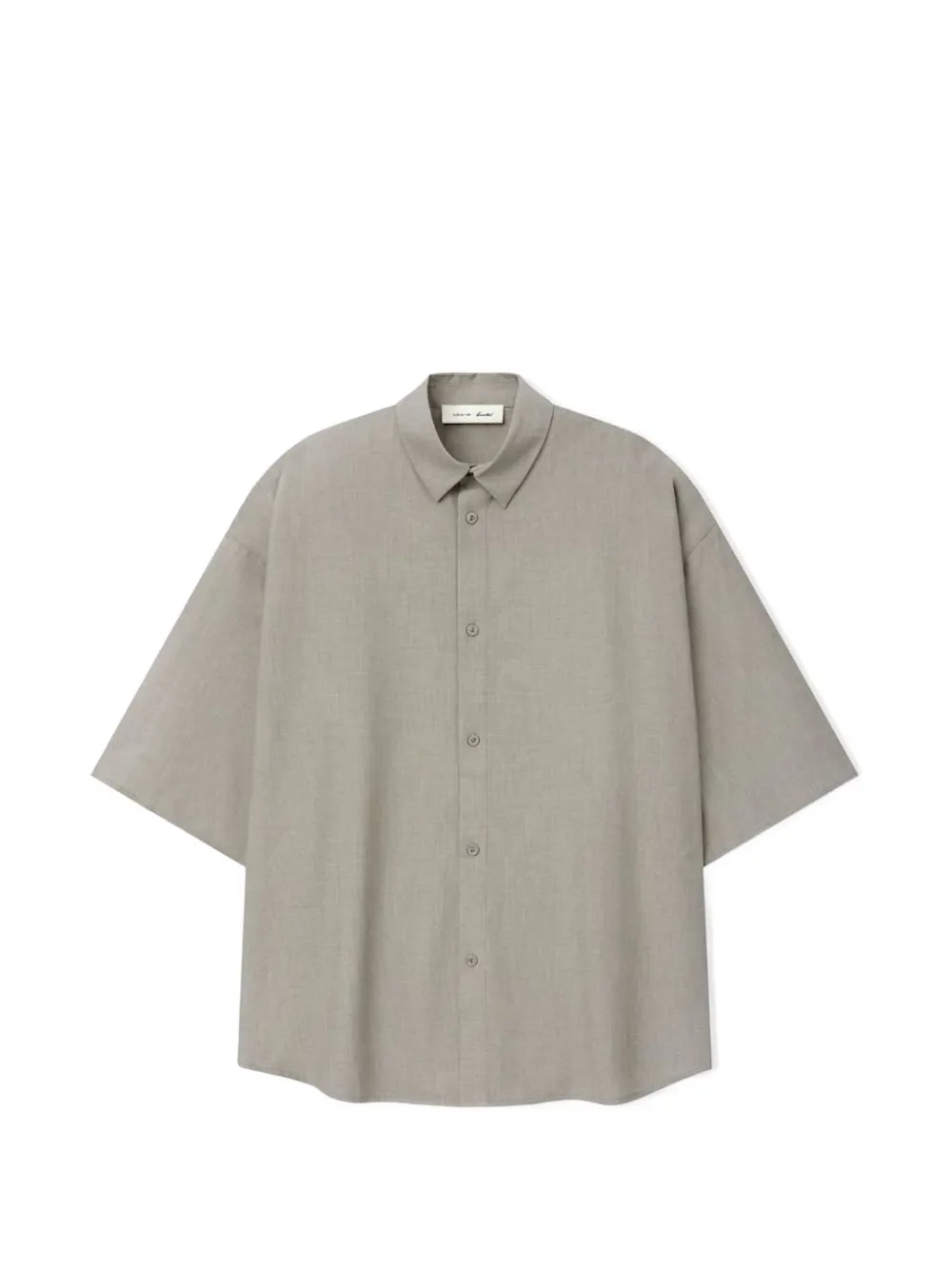 FEAR OF GOD ESSENTIALS silk-blend 3/4 sleeve button-up shirt