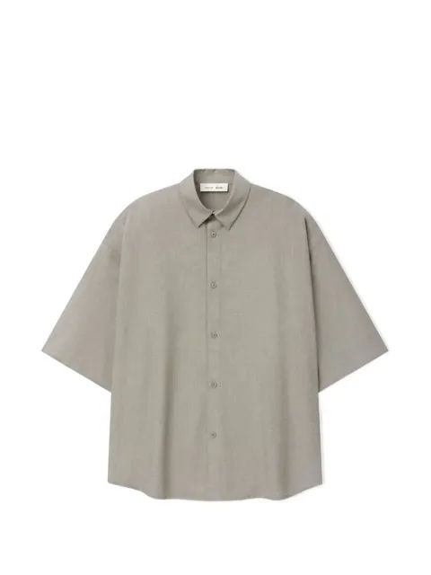 FEAR OF GOD ESSENTIALS silk-blend 3/4 sleeve button-up shirt