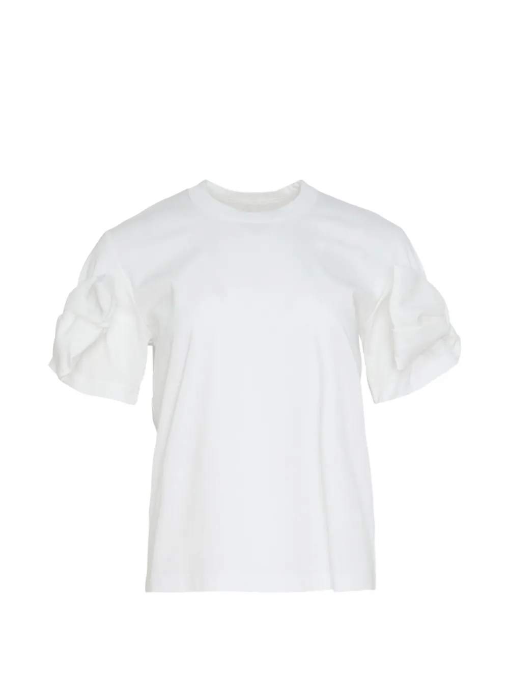 Noir Kei Ninomiya bow-detail T-shirt - Weiß