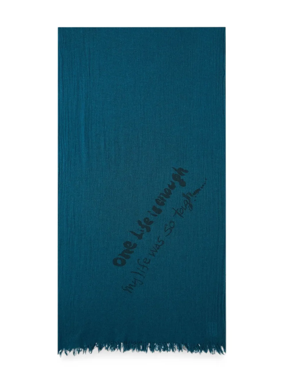 Y's Oversized sjaal met franje afwerking Blauw