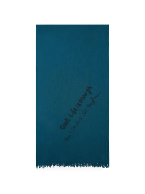 Y's oversized fringe-trim scarf