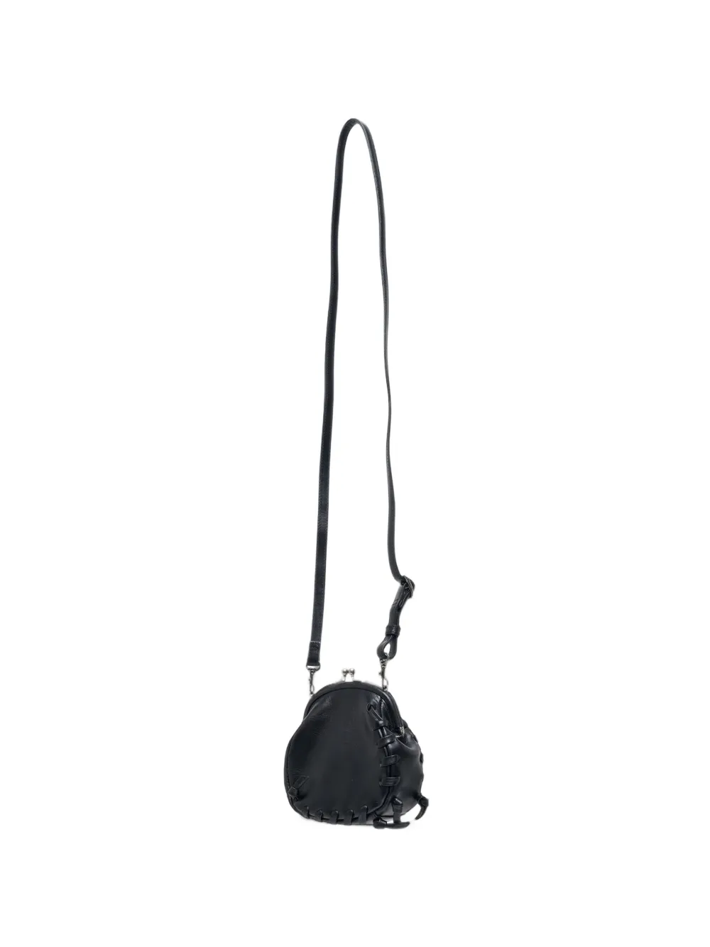 Y's lace-up clasp-fastening shoulder bag - Nero