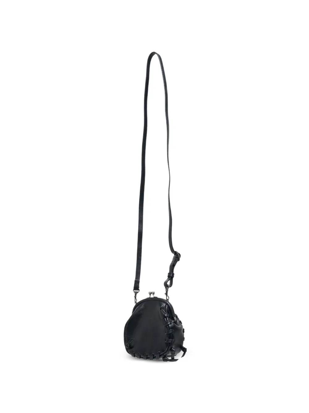 Y's lace-up clasp-fastening shoulder bag - Nero