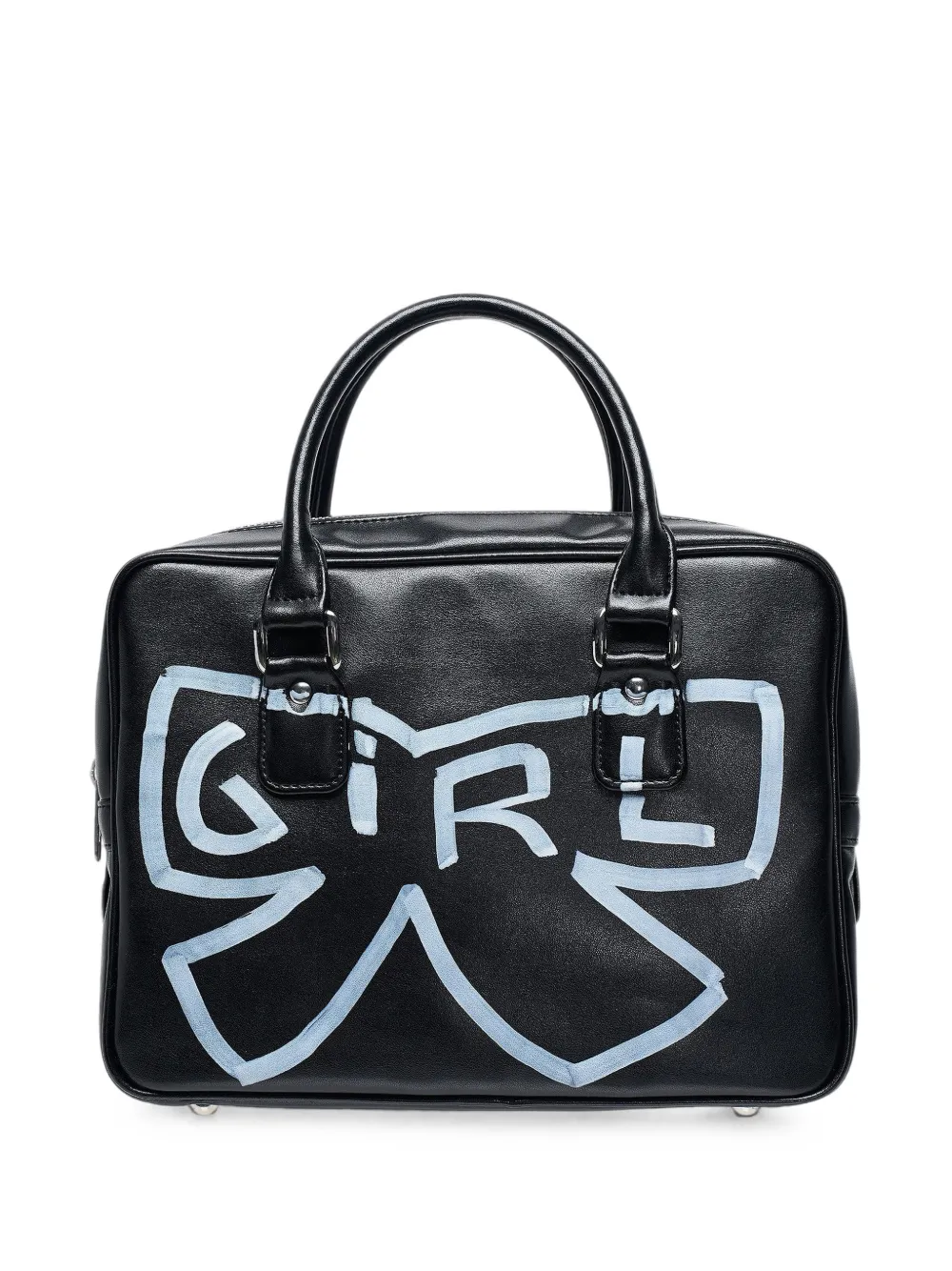 Comme Des Garçons Girl bow-print tote bag - Nero