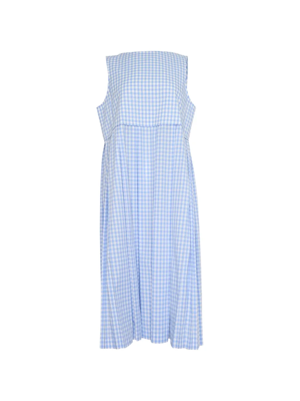 TAO gingham pleated midi dress