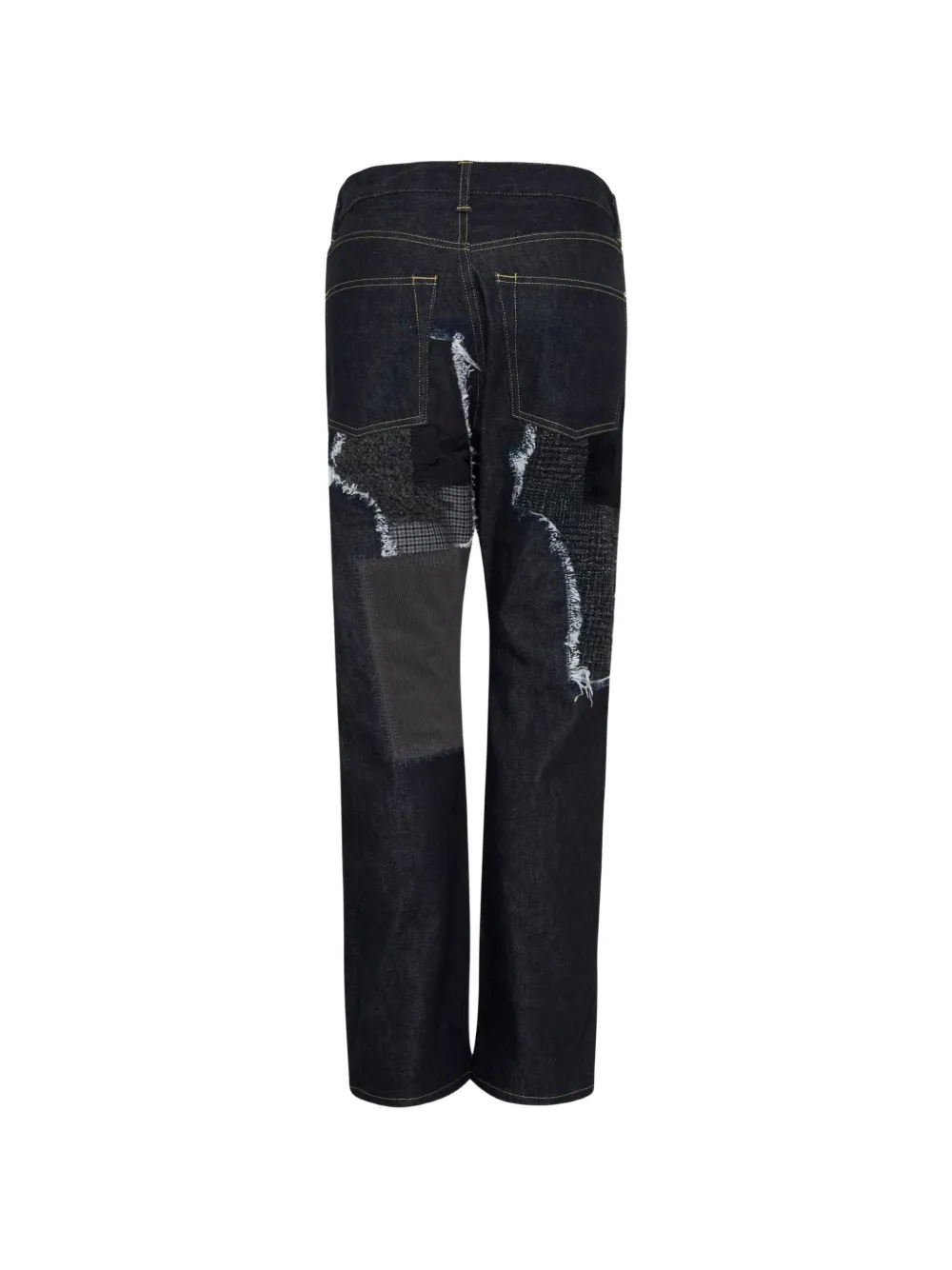 Junya Watanabe patchwork-design jeans Blauw