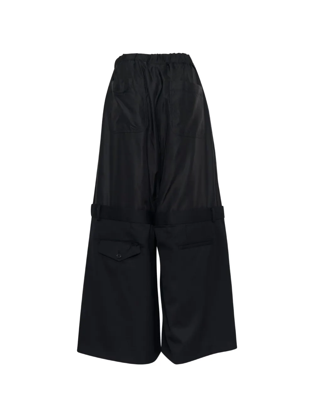 Noir Kei Ninomiya drop-waist wide-leg trousers Zwart
