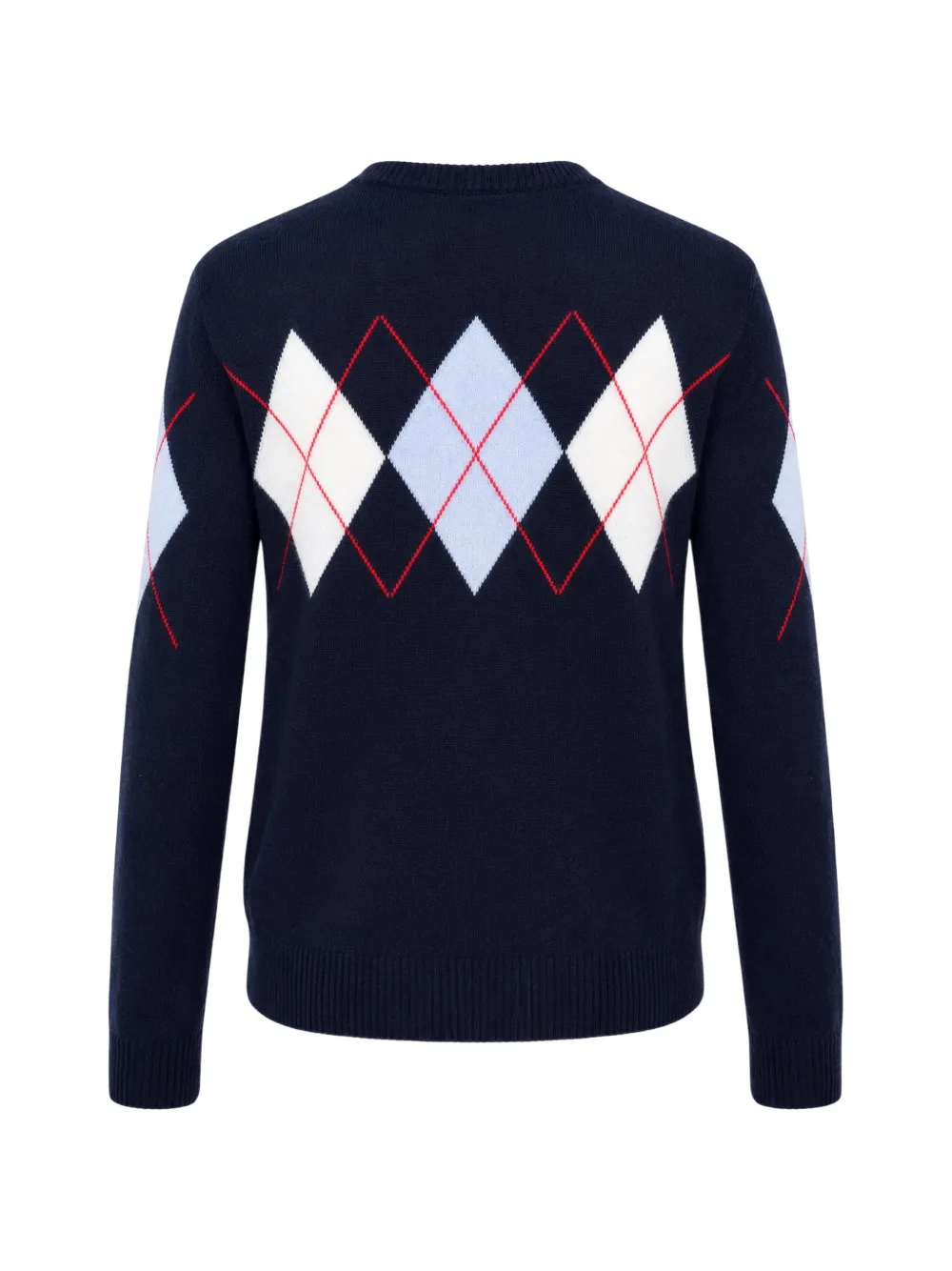 MSGM Vest met ronde hals en argyle-patroon Blauw