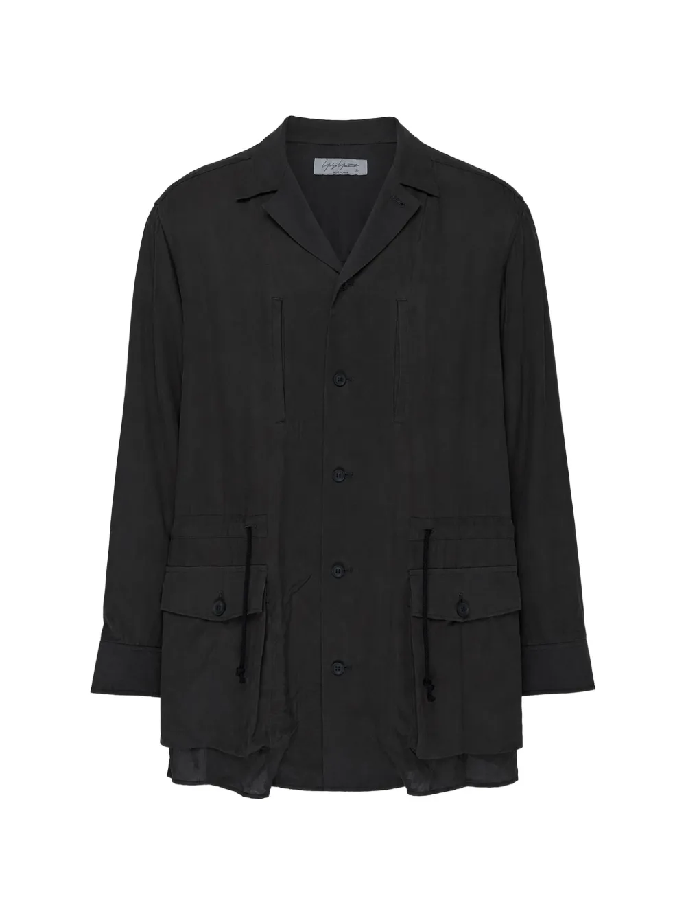 Yohji Yamamoto Giacca con coulisse - Nero