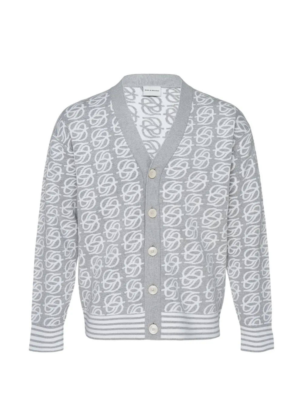 Drôle De Monsieur D Mirror Monogram gebreid vest Grijs
