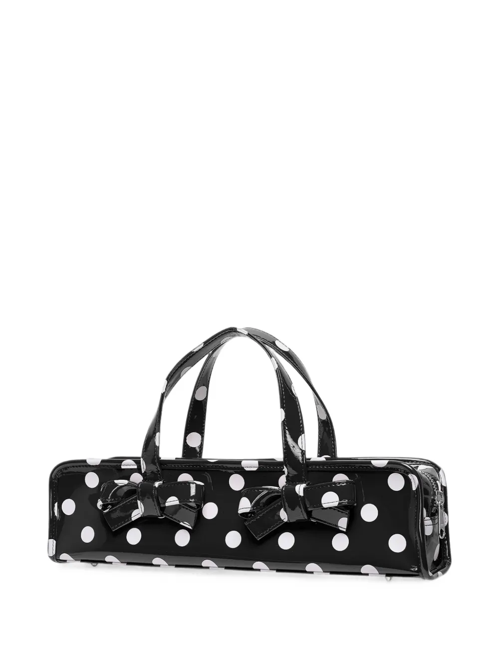 Comme Des Garçons Girl polka-dot bow-embellished tote bag Zwart