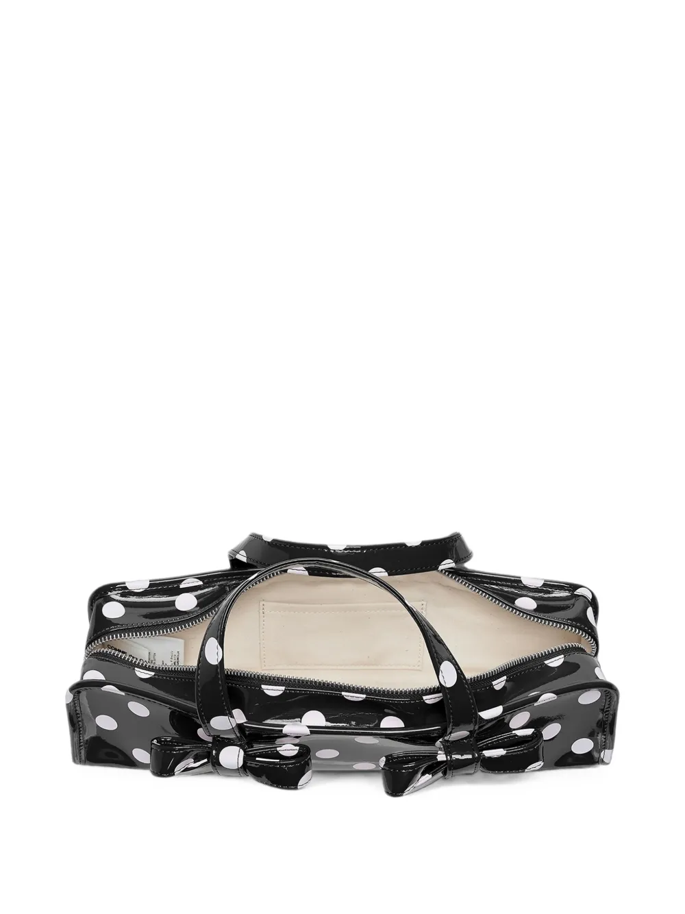 Comme Des Garçons Girl polka-dot bow-embellished tote bag Zwart