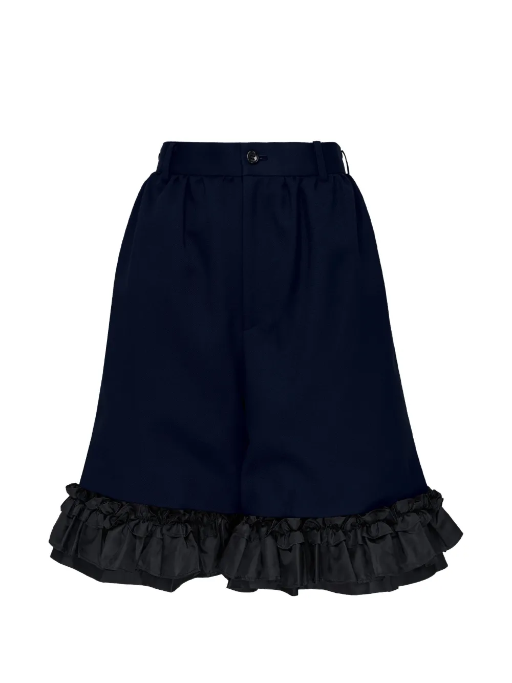 Comme Des Garçons Girl ruffle-trimmed wide-leg shorts - Blau