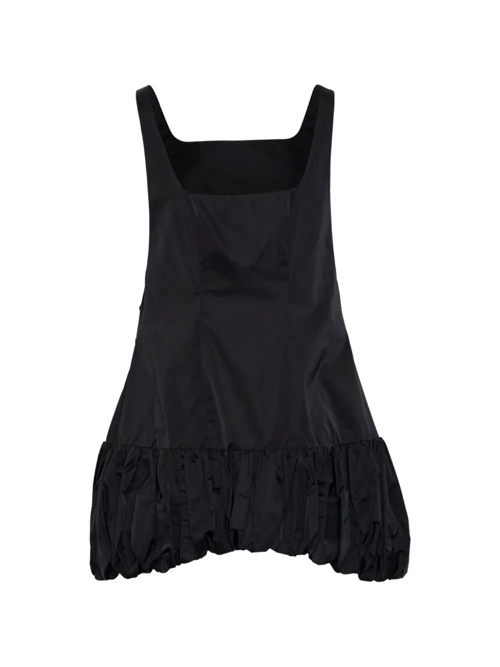 Enföld drop-hem bubble mini dress Zwart