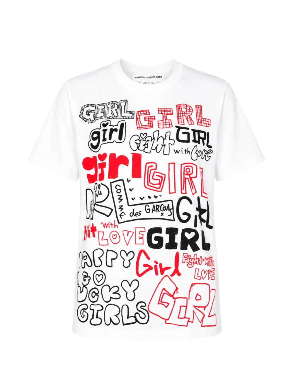 Comme Des Garçons Girl T-shirt con stampa grafica - Bianco
