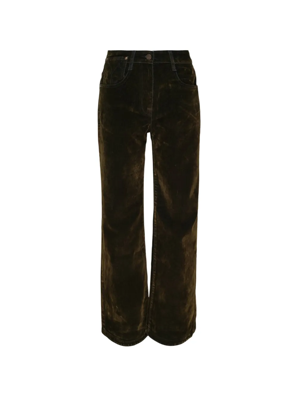 Open YY velvet curved jeans - Braun