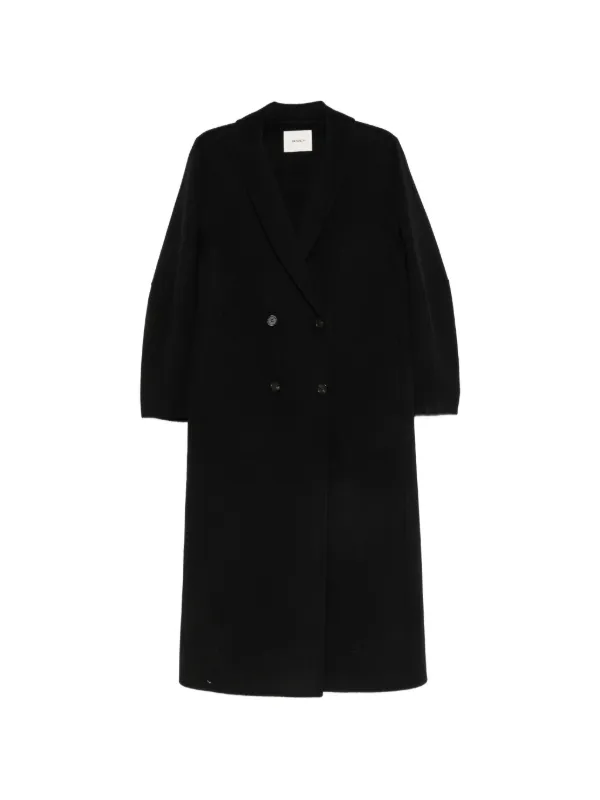 Lisa Yang Doublé Shawl-lapel Coat in Black