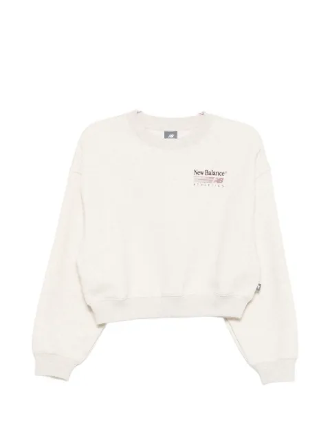 New Balance logo-print cropped sweater