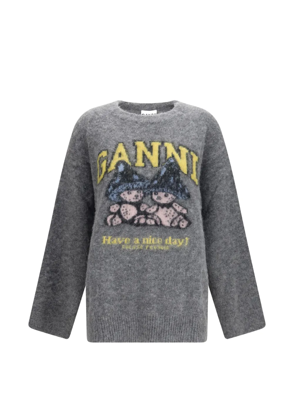 GANNI crew-neck sweater - Grigio