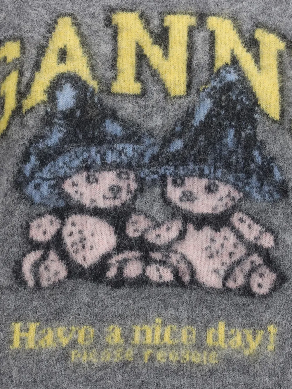 GANNI Intarsia trui Grijs