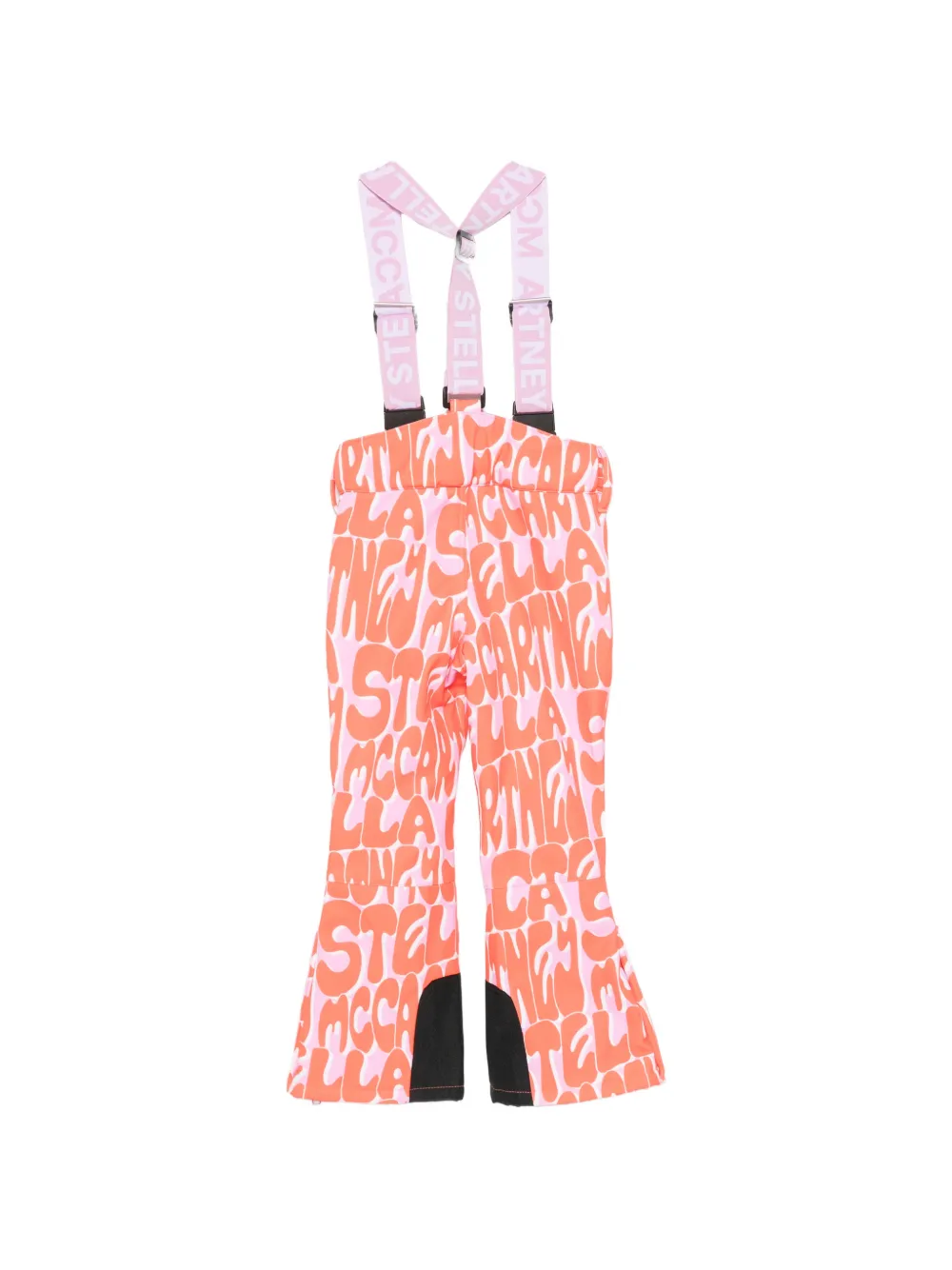 Stella McCartney Kids logo-print bib snowsuit Oranje