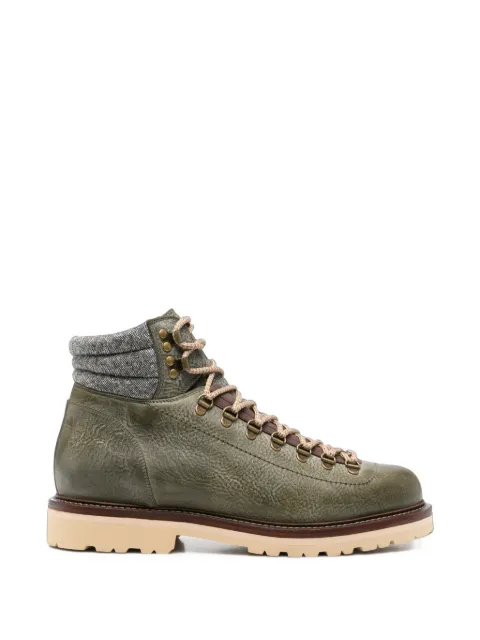 Brunello Cucinelli lace-up panelled boots