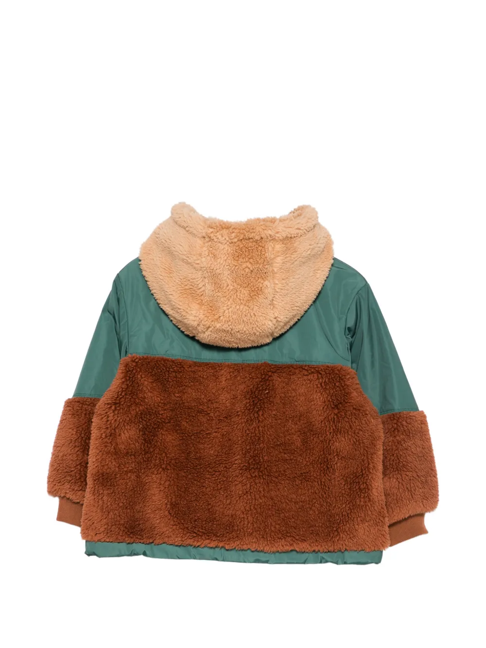 Stella McCartney Kids Jack met fleece vlakken en capuchon Bruin