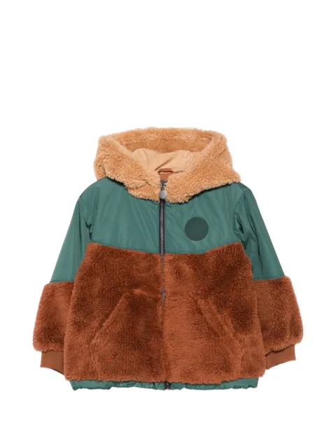 Stella McCartney Kids chaqueta con capucya y panel de tejido polar