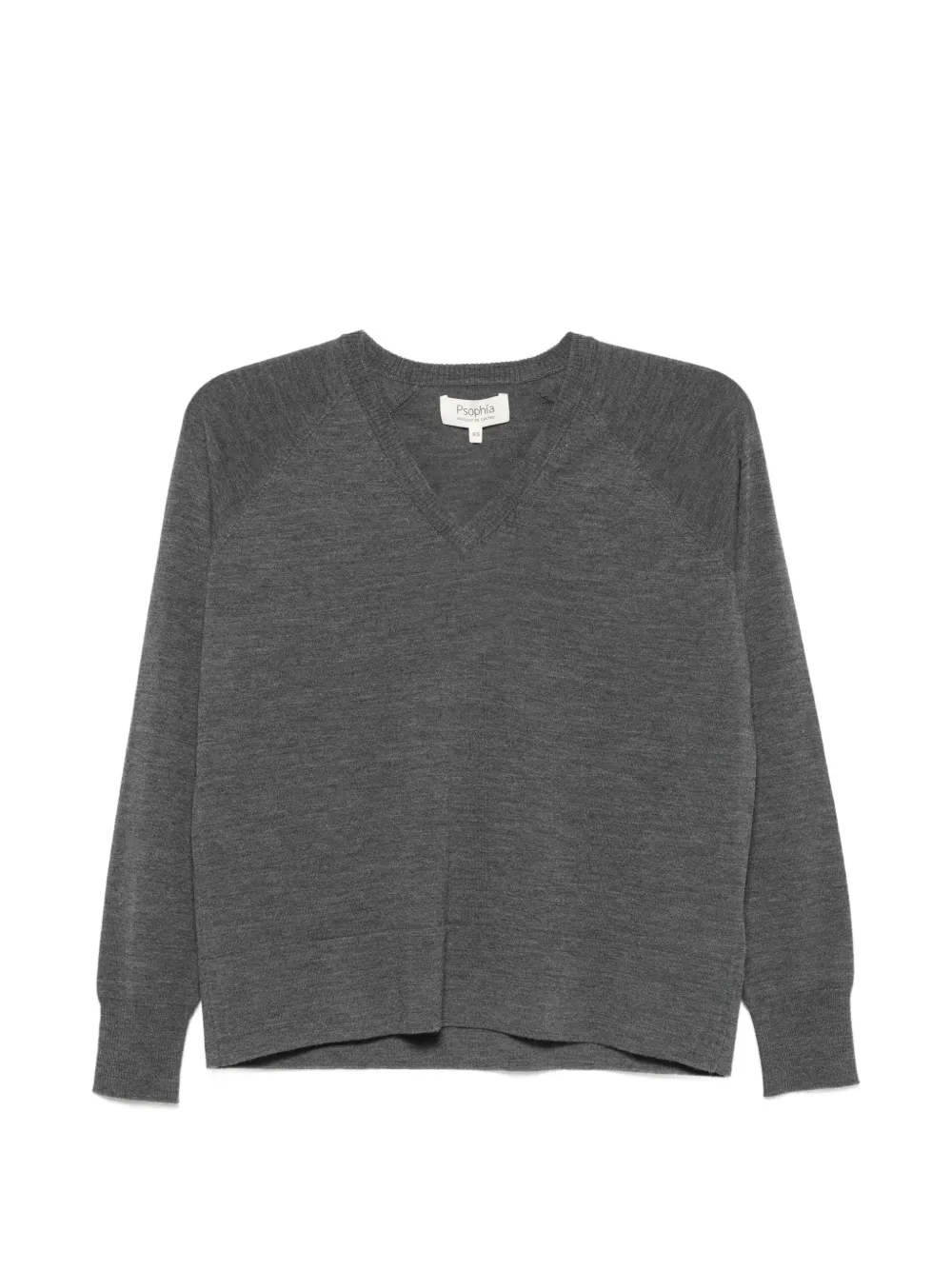 Psophia Raglan-sleeve V-neck Sweater In Gray