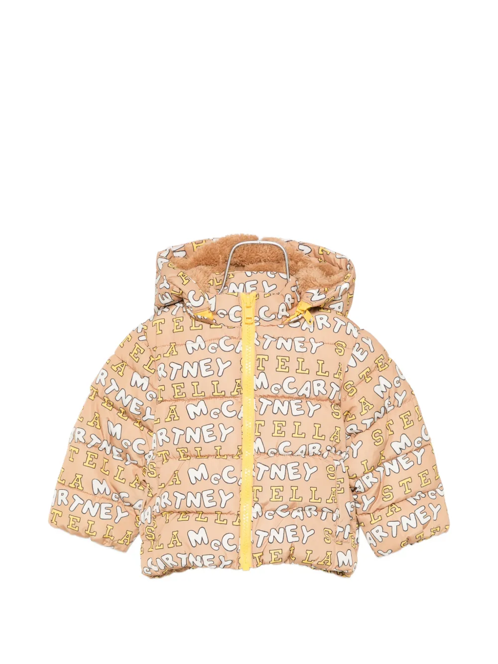 Stella McCartney Kids logo-print padded jacket - Gelb