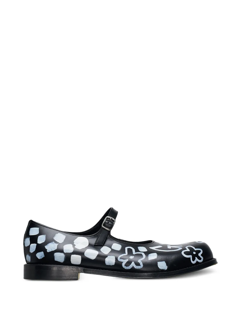 Comme Des Garçons Girl Ballerine Mary Jane con stampa graffiti - Nero
