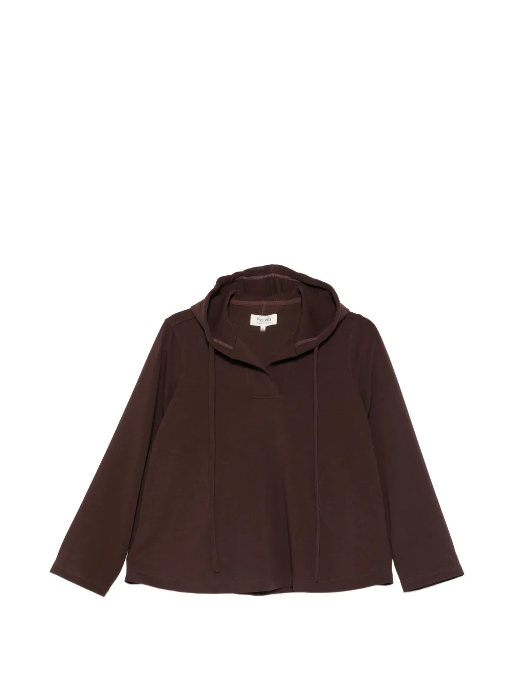 PSOPHIA drawstring flared hoodie