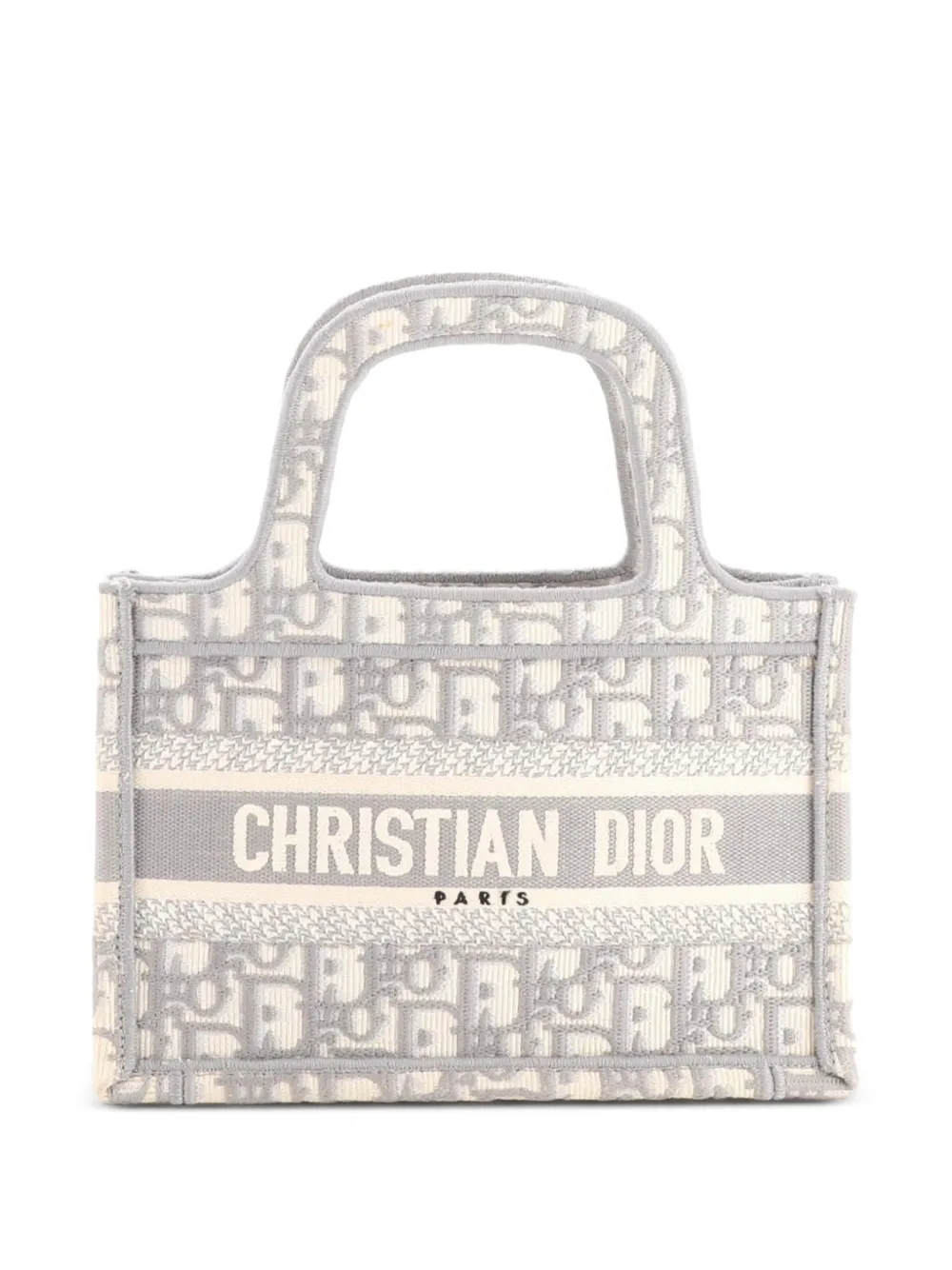 Christian Dior Pre-Owned cabas Book Oblique Canvas Mini - Gris