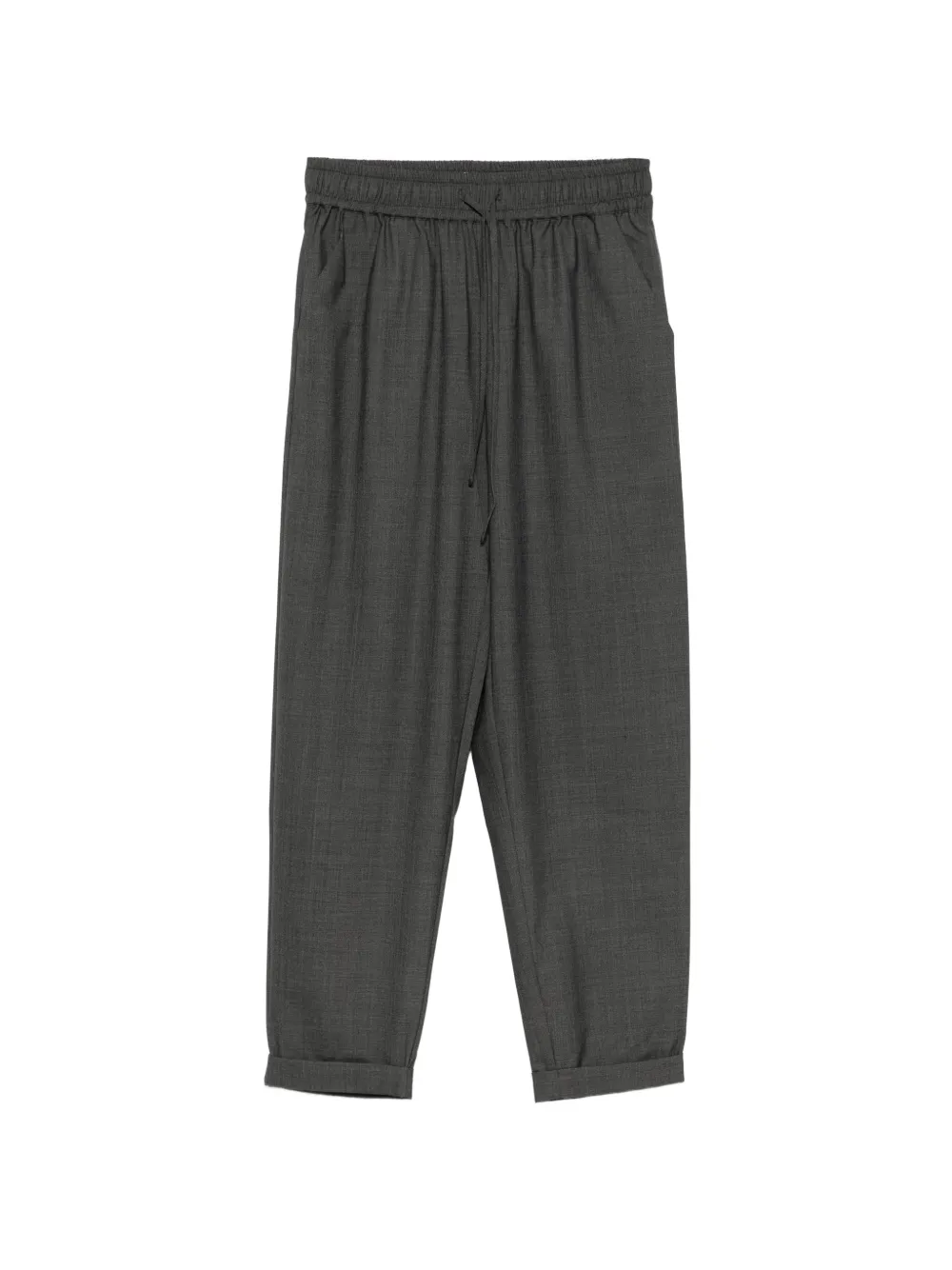 Psophia Drawstring-fastening Cropped Trousers In Gray