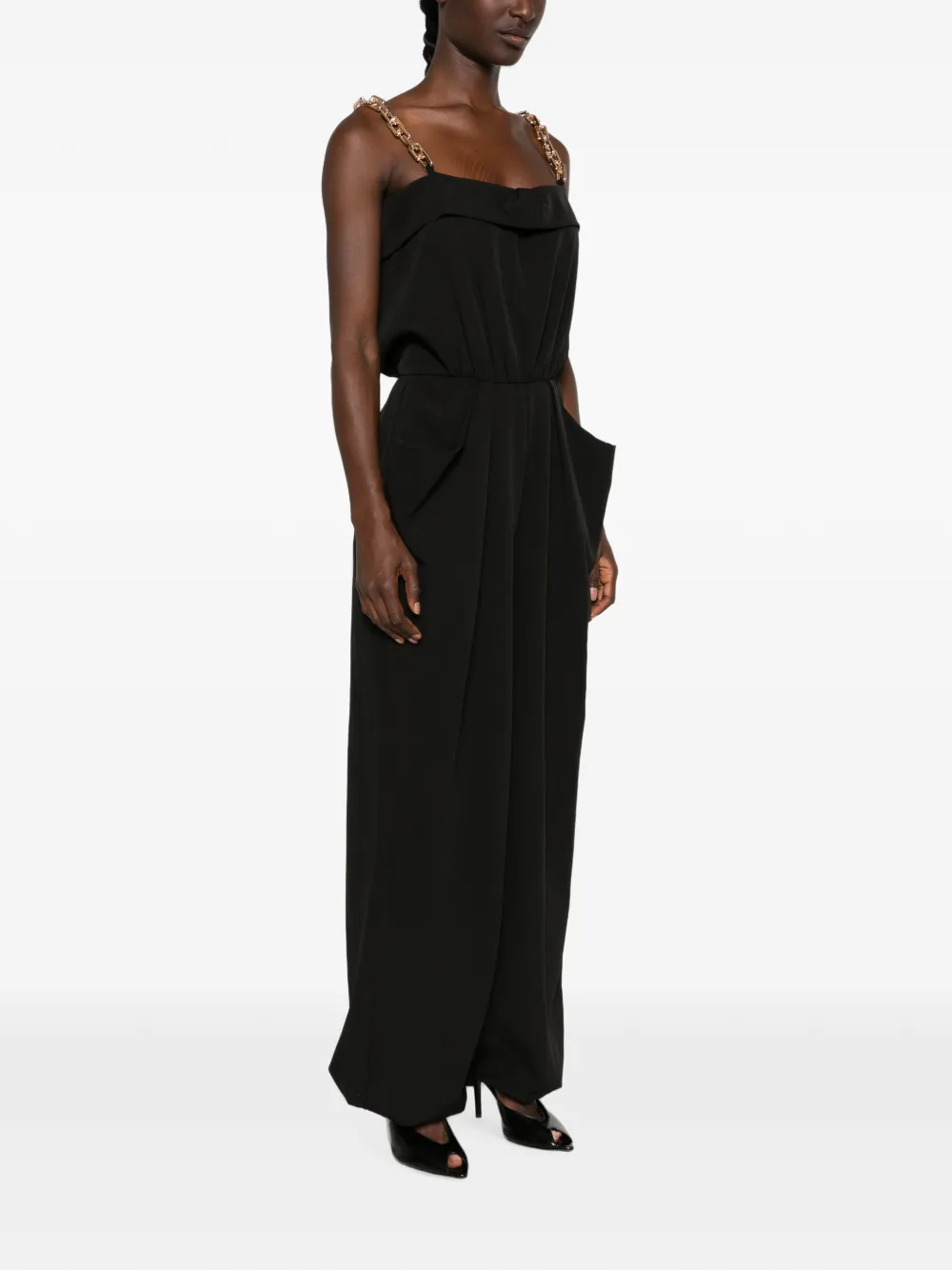MITILIANE COUTURE chain-strap jumpsuit Zwart