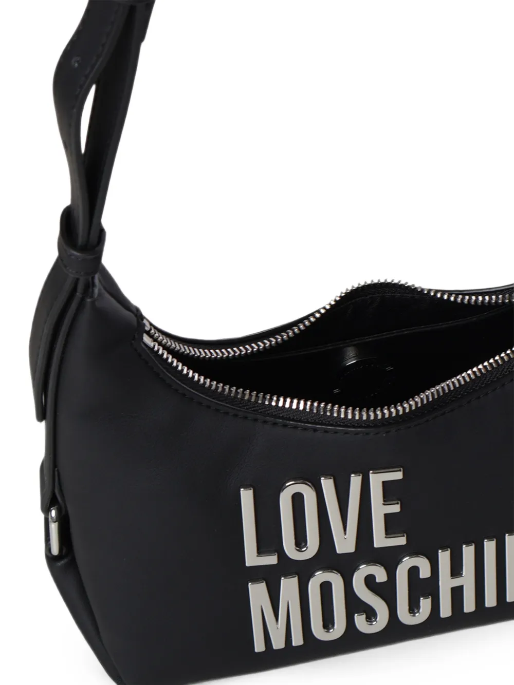 Love Moschino Schoudertas met logoplakkaat Zwart