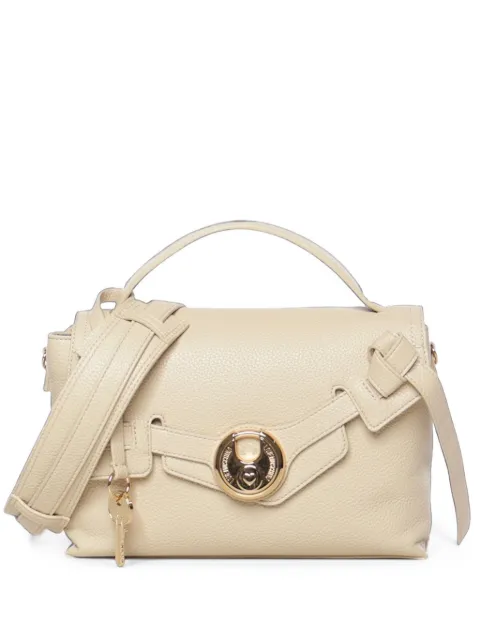 Love Moschino logo-plaque pebbled-effect tote bag