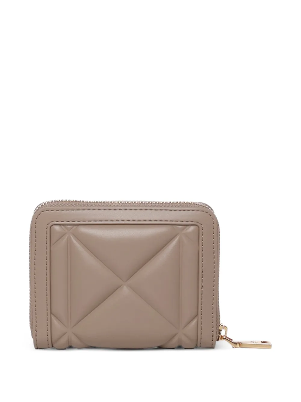 Love Moschino quilted logo-plaque wallet Beige