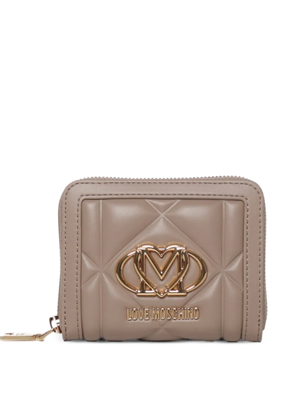 Love Moschino quilted logo-plaque wallet