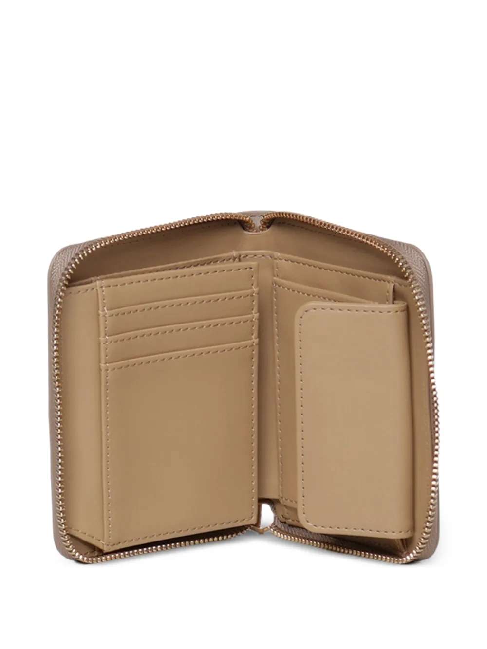 Love Moschino quilted logo-plaque wallet Beige