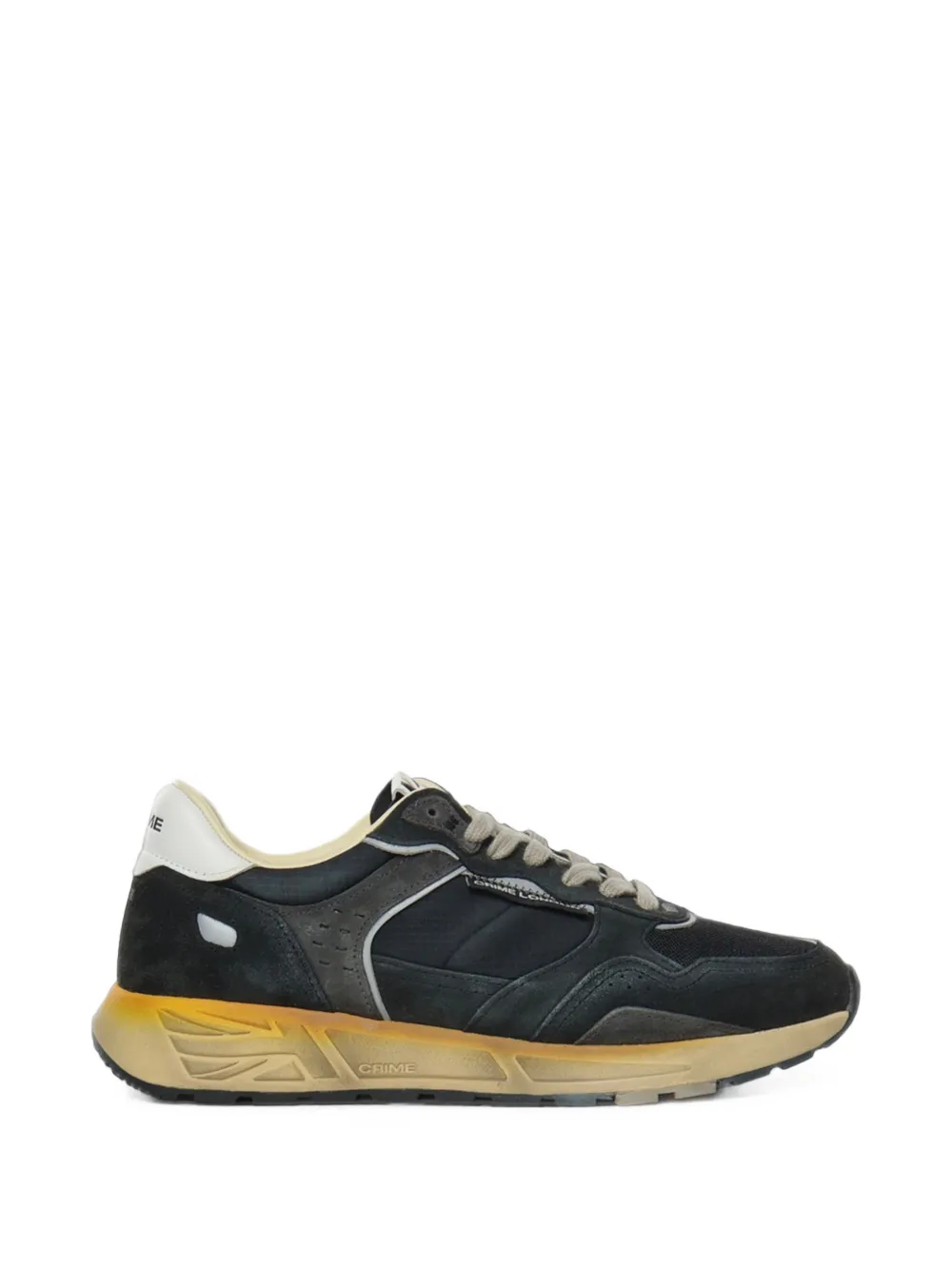 Crime London Rush logo-patch panelled sneakers - Nero