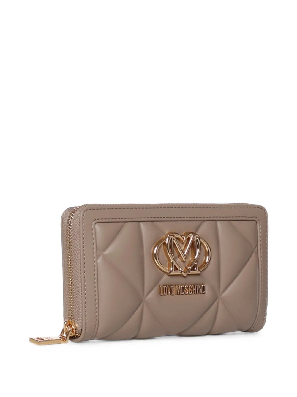 Love Moschino Portemonnee met logoplakkaat Beige