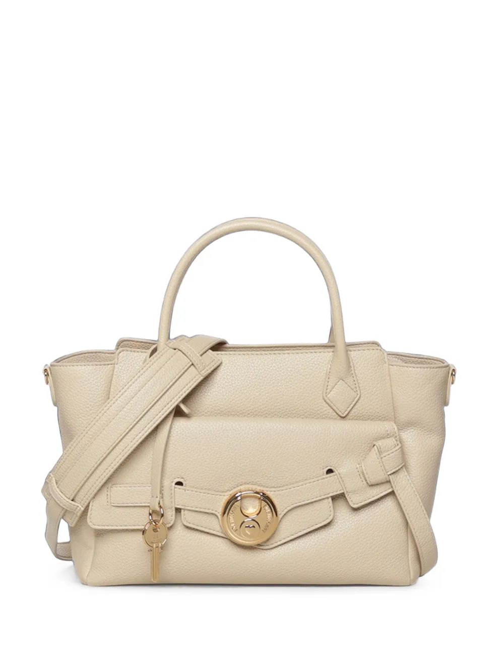 Love Moschino logo-plaque pebbled tote bag · OS