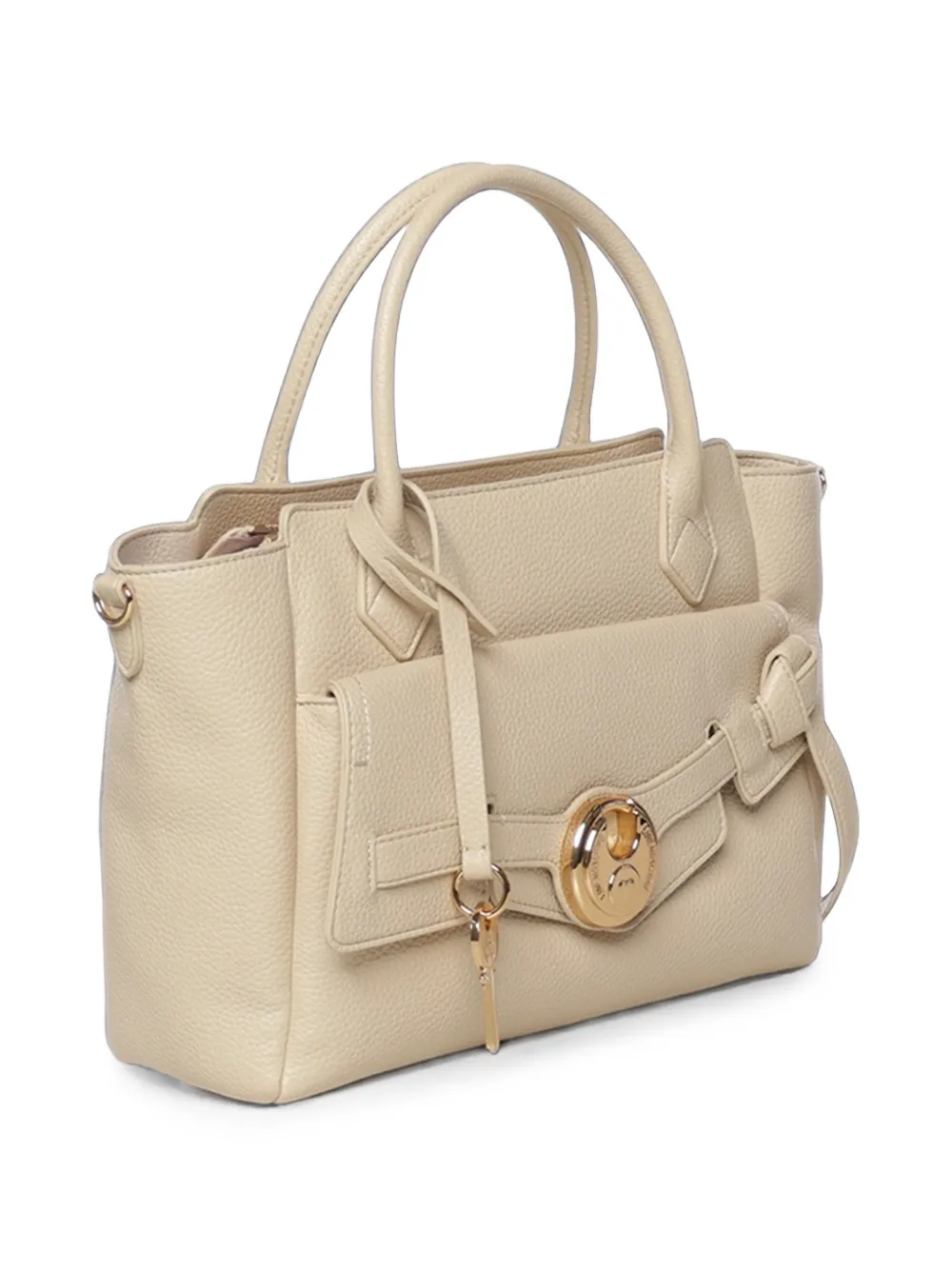 Love Moschino Shopper met logoplakkaat Beige