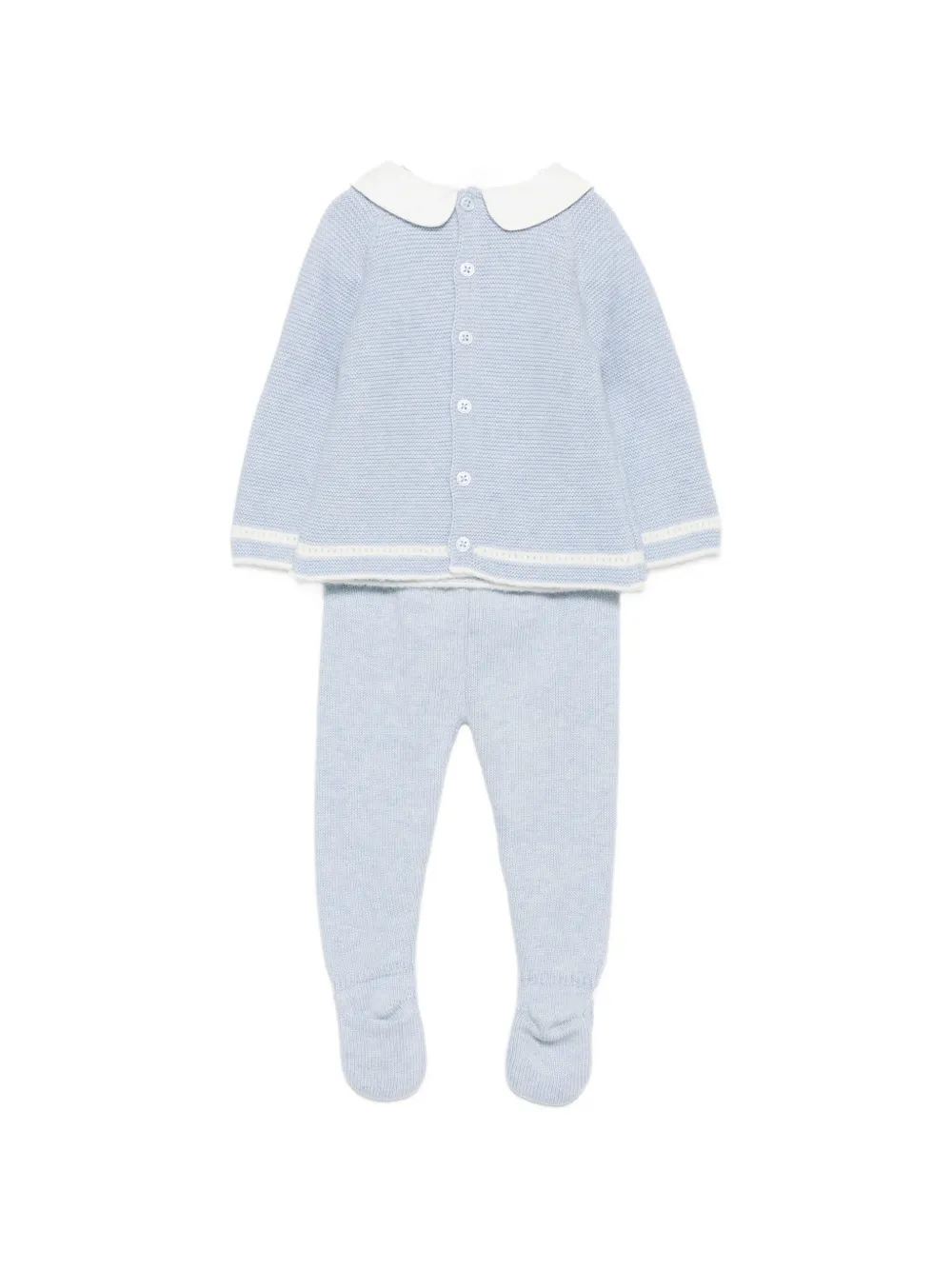 Paz Rodriguez Gebreide broek en trui met ceintuur Blauw